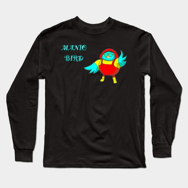 Manic bird Long Sleeve T-Shirt by Lindsay Cousins